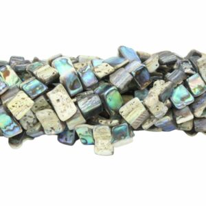 Paua Shell - Vertebrae Shape - 10 to 14mm - 38cm Strand