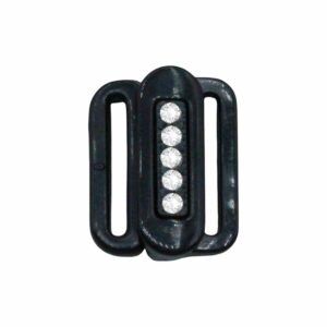 Swarovski 1734 - Fastener - Rectangle - 17mm – Black / Crystal F