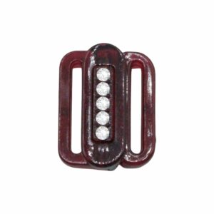 Swarovski 1734 - Fastener - Rectangle - 17mm – Maroon / Crystal F