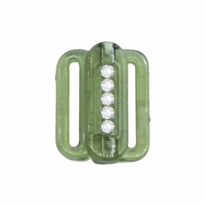 Swarovski 1734 - Fastener - Rectangle - 17mm – Olive / Crystal F