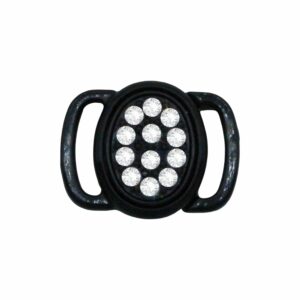 Swarovski 1734 - Fastener - Oval - 21mm – Black / Crystal F