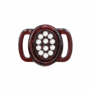 Swarovski 1734 - Fastener - Oval - 21mm – Maroon / Crystal F