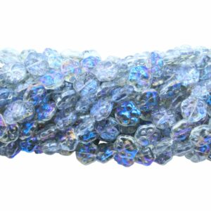 Paw Print Bead - 15mm - Heliotrope Light - 80cm Strand