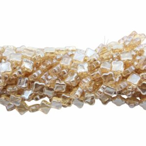 Tribal Cross Bead - 9mm - Golden Shadow - 85cm Strand