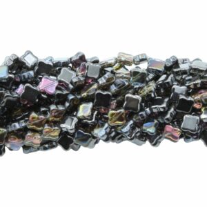 Tribal Cross Bead - 9mm - Vitrail - 85cm Strand