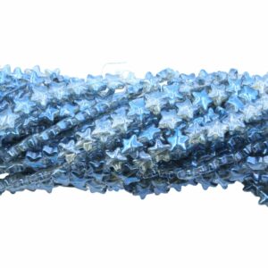 Star Bead - 9mm - Blue Shade - 70cm Strand