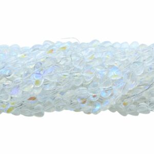 Heart Bead - 8mm - AB - 75cm Strand