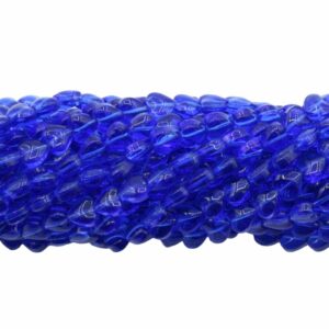 Heart Bead - 8mm - Sapphire - 75cm Strand