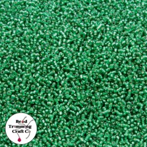 Seed Bead - 15/0 - Green Silverlined - Price Per Gram