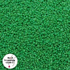 Seed Bead - 15/0 - Green Opaque - Price Per Gram