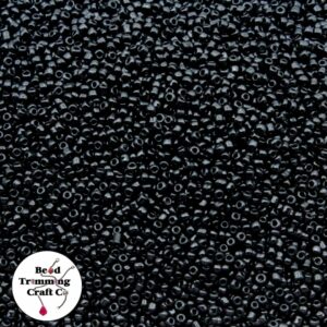 Seed Bead - 15/0 - Black Opaque - Price Per Gram