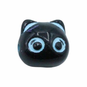 Panda Head Bead - 13mm - Black / Colour Mix