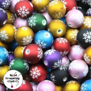 Snowflake Bead - Mix Colour - 16mm
