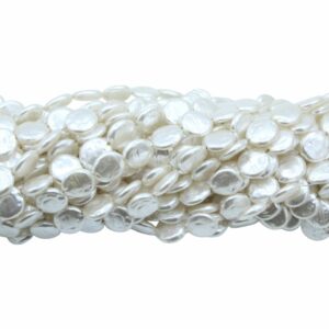 Coin Pearls - 13mm - Cream - 55cm Strand