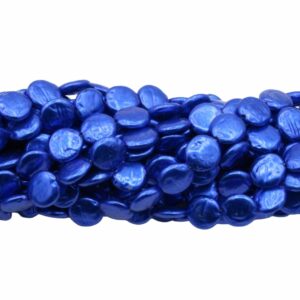 Coin Pearls - 13mm - Dark Blue - 55cm Strand