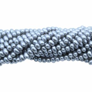 Potato Pearl - 8mm - Grey - 44cm Strand