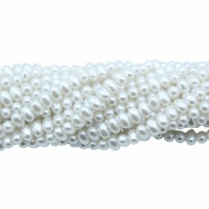 Potato Pearl - 8mm - White - 44cm Strand