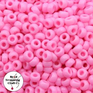 Pony Beads – 7mm – Pink Opaque - Price per gram