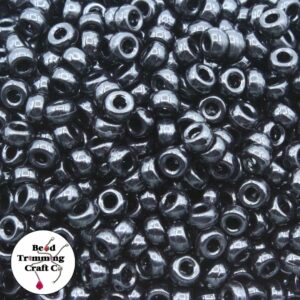Pony Beads – 7mm – Black Opaque - Price per gram