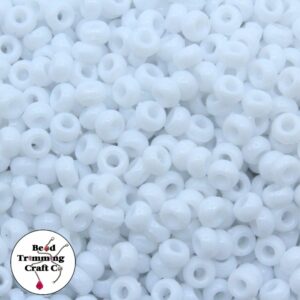 Pony Beads – 7mm – White Opaque - Price per gram