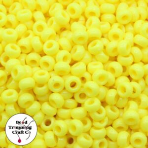 Pony Beads – 7mm – Yellow Opaque - Price per gram