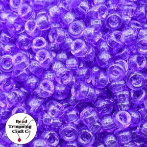 Pony Beads – 7mm – Purple Transparent - Price per gram