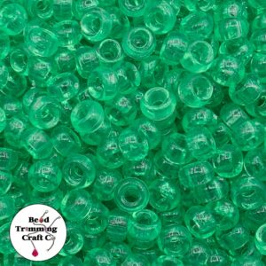 Pony Beads – 7mm – Light Green Transparent - Price per gram