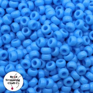 Pony Beads – 7mm – Light Blue Opaque - Price per gram
