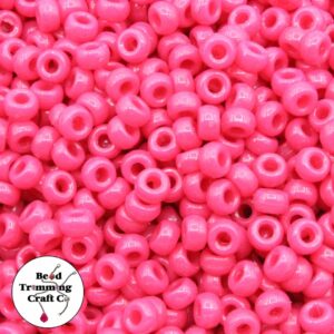 Pony Beads – 7mm – Dark Pink Opaque - Price per gram