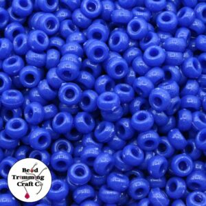 Pony Beads – 7mm – Blue Opaque - Price per gram
