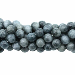 Grey Silk Jasper - 12mm Round - 40cm Strand