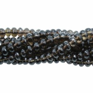 Smoky Quartz - 9mm Faceted Briolette - 42cm Strand