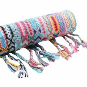 Friendship Bracelet - Woven - Adjustable Sliding Knot - Mix Colour