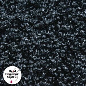 Sequin - Round - Cup – 2mm – Black - Price per gram