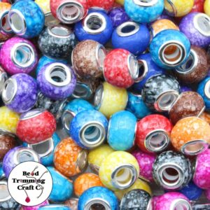Spacer / Rondelle Bead - 14mm - Paint Splash Mix