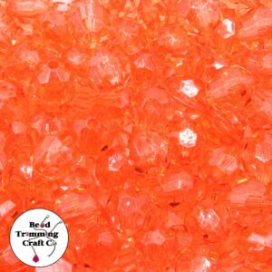 Round Faceted - 12mm - Padparadscha