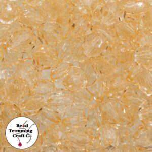 Round Faceted - 12mm - Peach