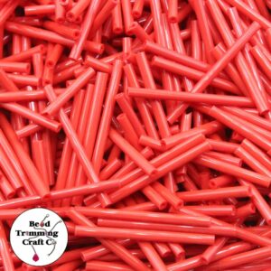Bugle Bead - 32mm - Red Opaque - Price Per Gram