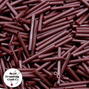 Bugle Bead - 30mm - Brown Opaque - Price Per Gram