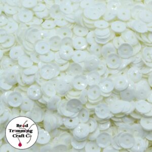 Sequin - Round - Cup – 10mm – Ivory - Price per gram