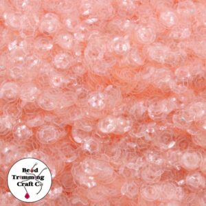 Sequin - Round - Cup – 10mm - Orange Light Transparent - Price per gram