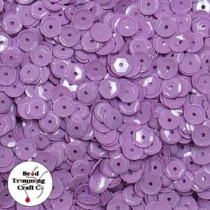 Sequin - Round - Cup – 10mm – Purple Light Opaque - Price per gram