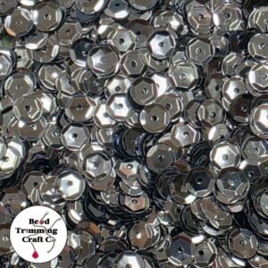 Sequin - Round - Cup – 10mm – Pewter - Price per gram