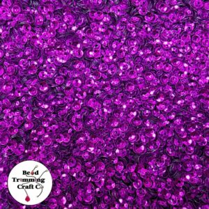 Sequin - Round - Cup – 3mm – Pink Fuchsia - Price per gram