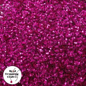 Sequin - Round - Cup – 3mm – Pink Ind - Price per gram