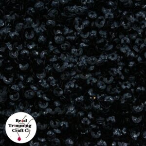 Sequin - Round - Cup – 3mm – Black - Price per gram