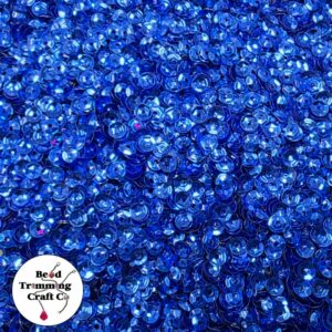 Sequin - Round - Cup – 4mm – Blue - Price per gram