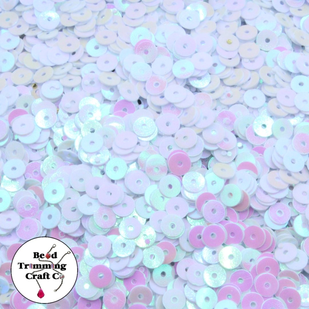 Sequin - Round - Flat – 5mm – Mother Of Pearl - Price per gram