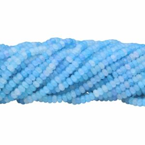 Rondelle - Glass - 8 x 5mm - Light Sapphire - 75cm Strand