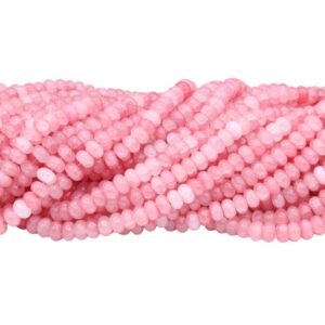 Rondelle - Glass - 8 x 5mm - Rose - 75cm Strand